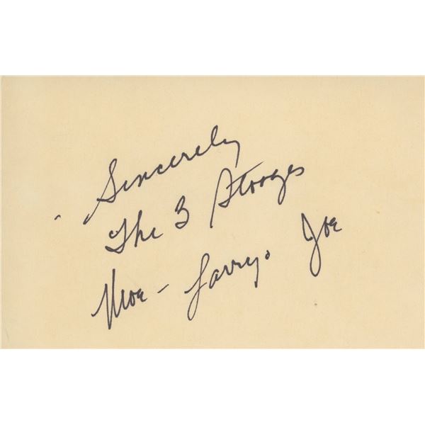 Three Stooges original signatures
