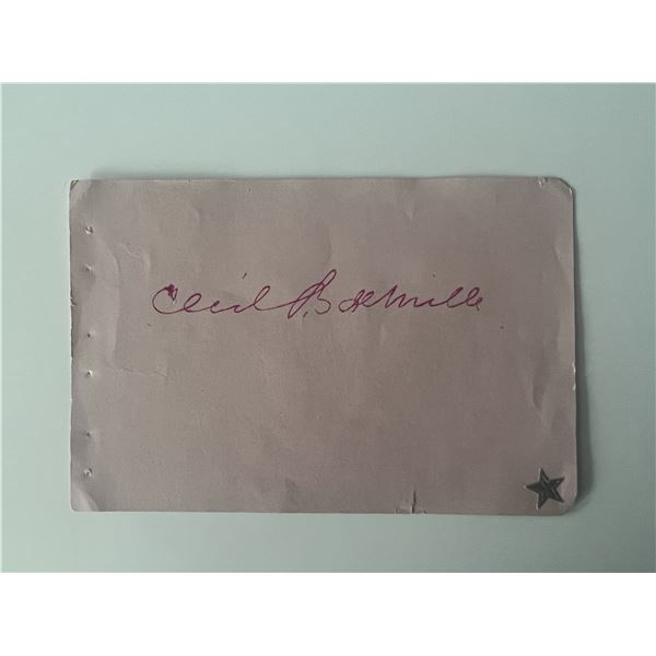Cecil B. DeMille original signature