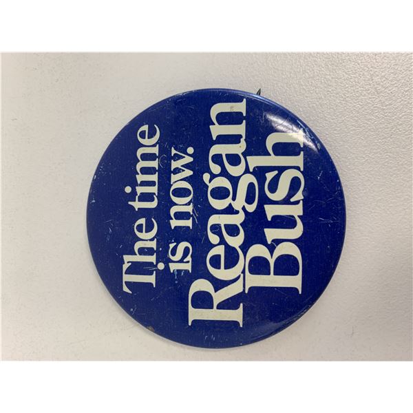 The time is now Reagan Bush pin