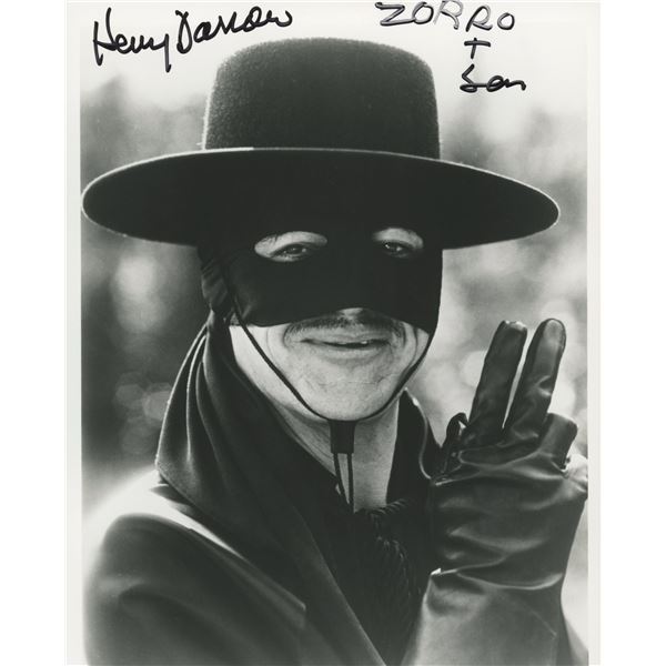Henry Darrow signed "Zorro and Son" television photo