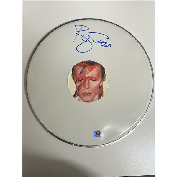 David Bowie signed drum head