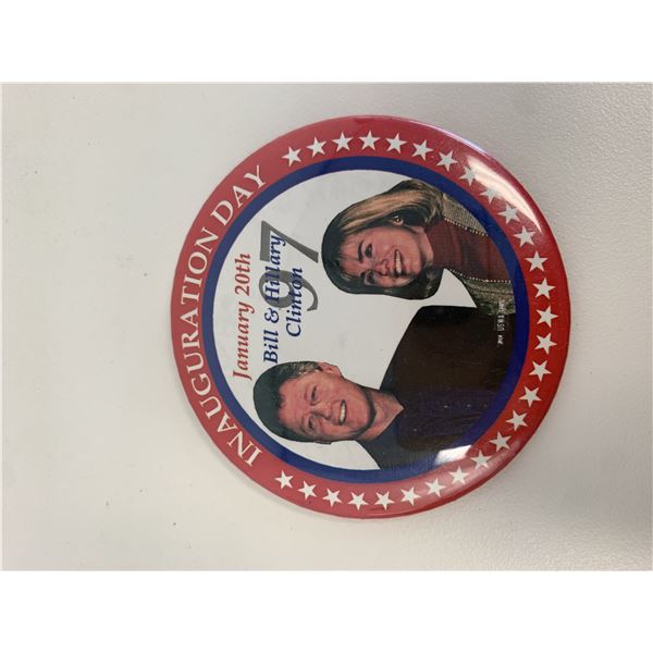 Bill Clinton Inauguration Pin Inauguration day January 20th 1997 Bill and Hillary Clinton pin