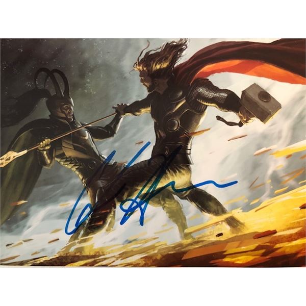 Chris Hemsworth signed Thor postcard