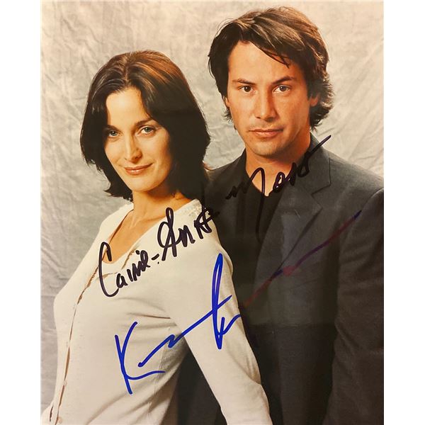 The Matrix Keanu Reeves and Carrie-Anne Moss signed movie photo