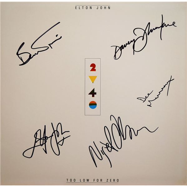 Elton John signed Too Low For Zero album