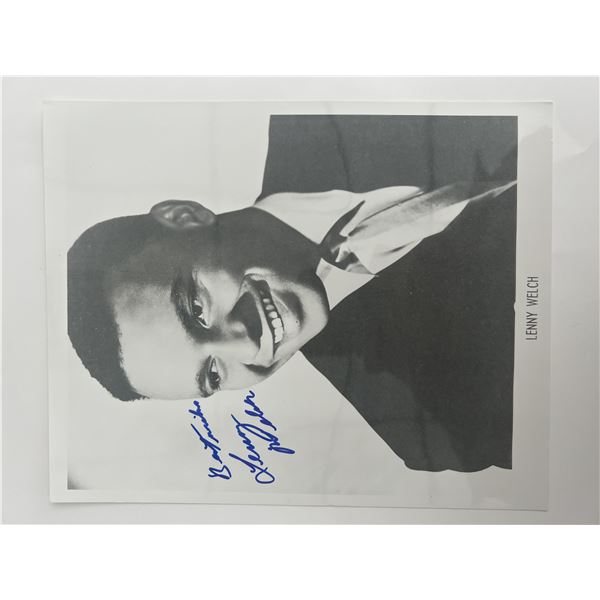 Lenny Welch signed photo