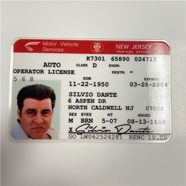 The Sopranos Silvio Dante ID Prop