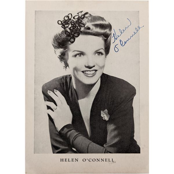 Helen O'Connell Signed Photo