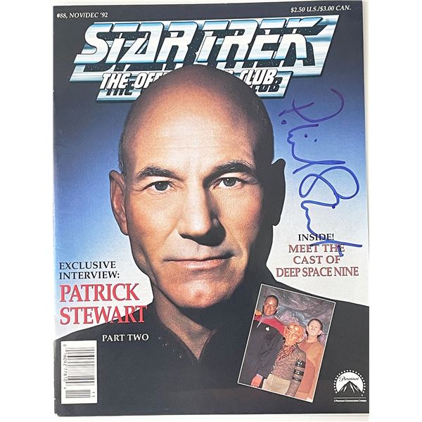 Star Trek Patrick Stewart signed magazine