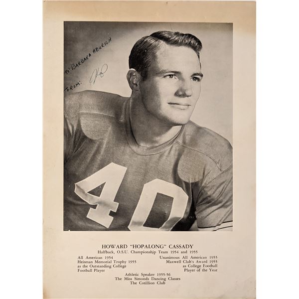 Howard Hopalong Cassady Signed Photo