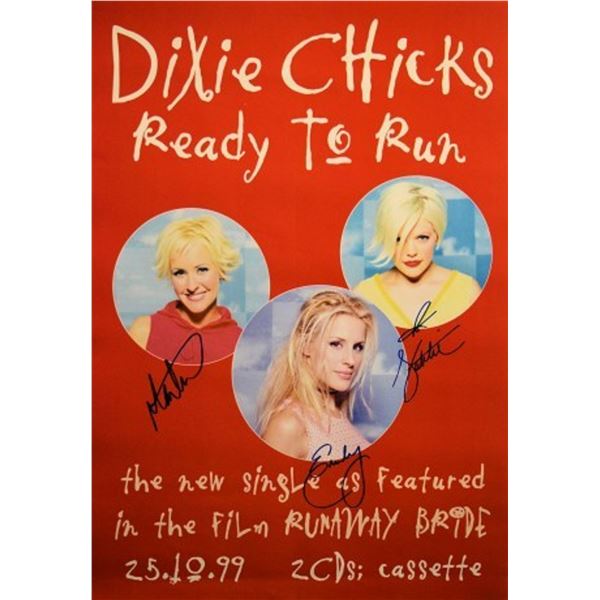 Dixie Chicks signed "Ready To Run" promo poster