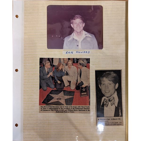 Ron Howard Original Photo Album Page