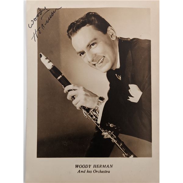 Woody Herman Signed Photo