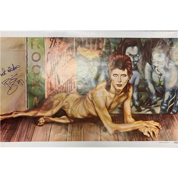 David Bowie Diamond Dogs signed poster