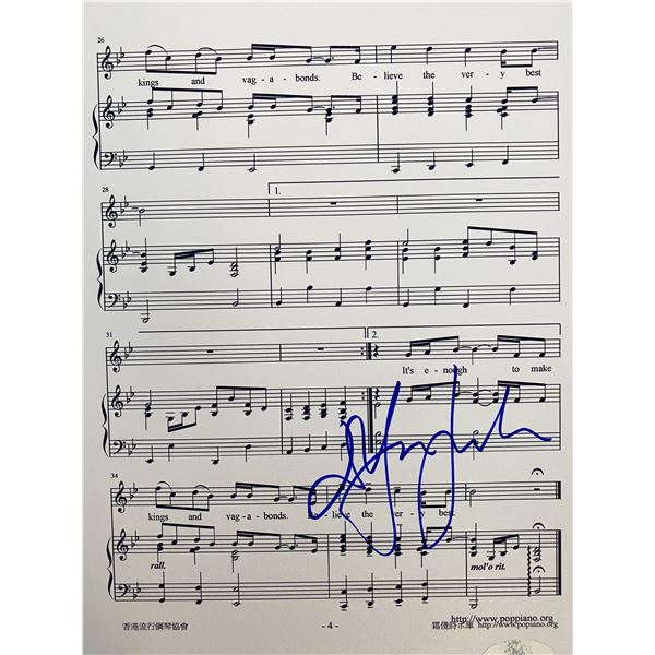 The Lion King Can You Feel the Love Tonight Elton John signed sheet music