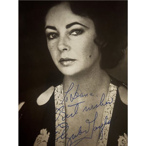 Elizabeth Taylor signed photo