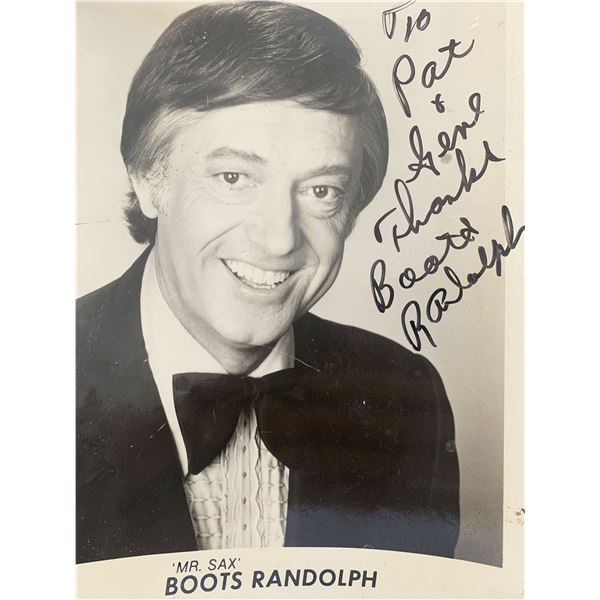 Musician Boots Randolph signed photo