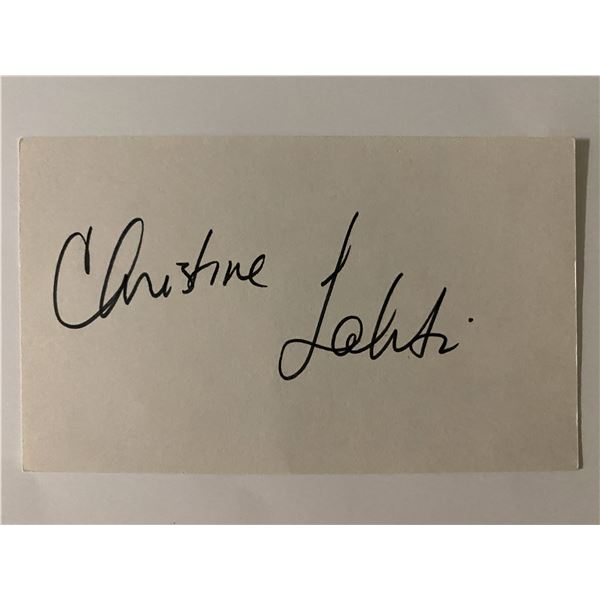 Christine Lahti signature cut