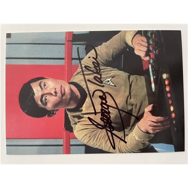 George Takei signed postcard