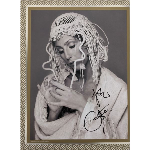 Cher signed magazine page
