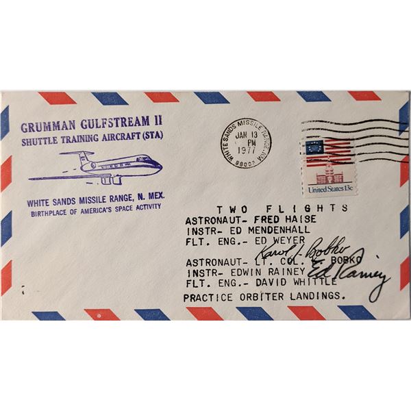 Karol Bobko and Edwin Rainey Signed Grumman Gulfstream II Commemorative Cover