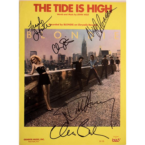 Blondie signed sheet music