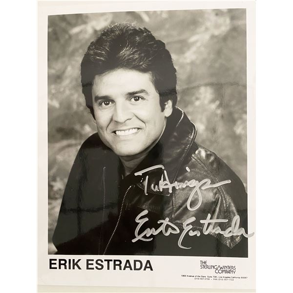 CHIPS Erik Estrada signed photo