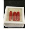 Image 2 : Natural Coral. 9.12 ct 15.5 x 5mm Round Baguette Cut- High Luster