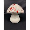 Image 2 : 2 Nice Chunky Ceramic Pottery Mushrooms. Largest Approx 8" Across& 8.5" Tall Dated 2014