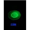 Image 1 : Green Uranium Depression Glass 8" Octagon Plate. Nice Glow