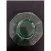 Image 2 : Green Uranium Depression Glass 8" Octagon Plate. Nice Glow