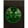 Image 2 : Green Uranium Depression Glass Etched Small Bowl 5" x2". Nice Glow