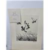 Image 2 : 2 Beautiful Vintage Art Print Etchings Richard E Bishop Flushed Ducks & R. H. Palenske, “New Horizon