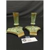 Image 2 : Pair of Art Deco Metal Candlesticks