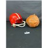 Image 1 : Vintage Childs Football Helmet and a Vintage Wisden Football/SoccerBall