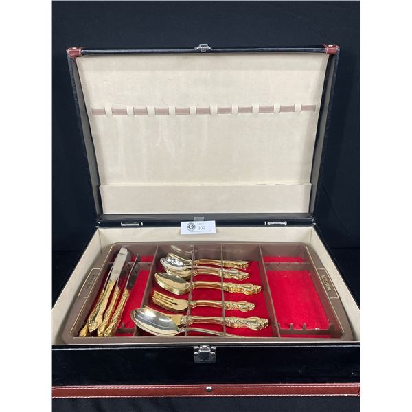 Silverplated Cutlery Set by Oneida in Box. Missing Serving Pieces