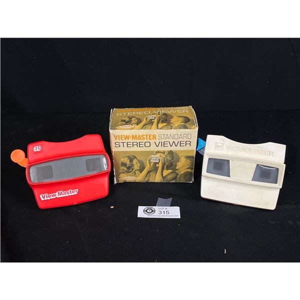 Lot of 3 Vintage Viewmasters. 1 Has Box.