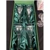 Image 3 : Set of 4 Trellis Fine Cut Leaded Crystal Win Glasses Plus Set of 6 Bohemia Crystal Red Wine Glasses