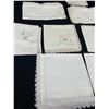 Image 3 : Large Lot of Beautiful Embroidered and Lace Napkins. Various Sizes and Materials