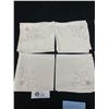 Image 3 : 6 Antique Linen Napkins with Embroidery on The Corners