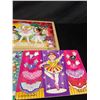 Image 2 : Lot of 3 Melissa & Doug Children's Puzzle, and Dress up Dolls