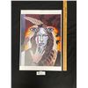 Image 1 : Kahum T. Can - Alberta Indigenous Artist - Signed LEP - "Spiritual Make Up" Approx 13" X 19"