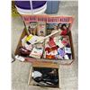 Image 1 : Tray Lot of Vintage Woman's Weekly Magazines and Crafting Supplies