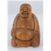 Carved Wood Happy Buddha