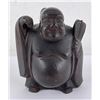 Carved Wood Happy Buddha