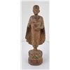 Image 1 : Antique Myanmar Burma Wood Standing Monk Figure