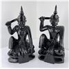 Pair of Thailand Wood Warrior Figures