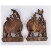 Antique Myanmar Burma Pair of Temple Panels