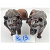 Image 11 : Pair of Carved Wood Lions