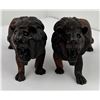 Image 1 : Pair of Carved Wood Lions